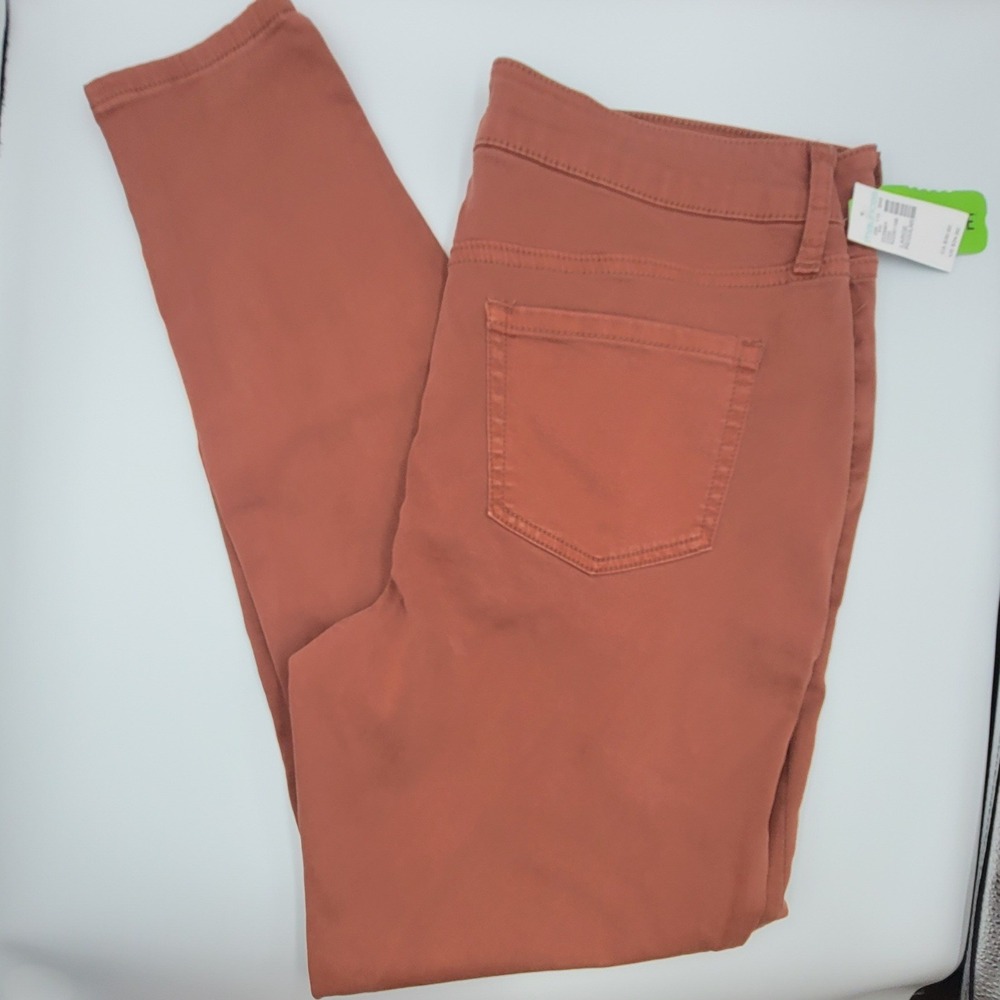Maurices m jeans High Rise Ultimate Stretch Jeggings Clay Rust Large Regular - Picture 2 of 8